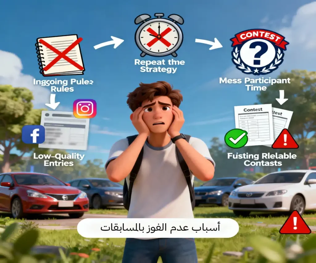 أسباب عدم الفوز بالمسابقات
