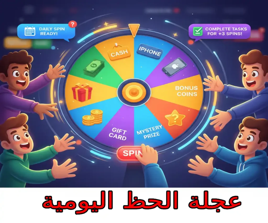 عجلة الحظ اليومية: فرصتك كل 24 ساعة لربح جوائز قيمة