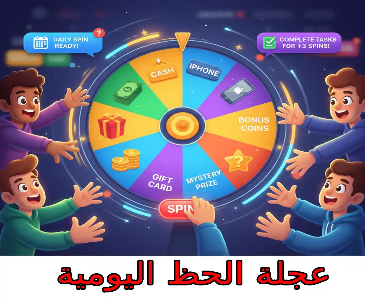عجلة الحظ اليومية: فرصتك كل 24 ساعة لربح جوائز قيمة